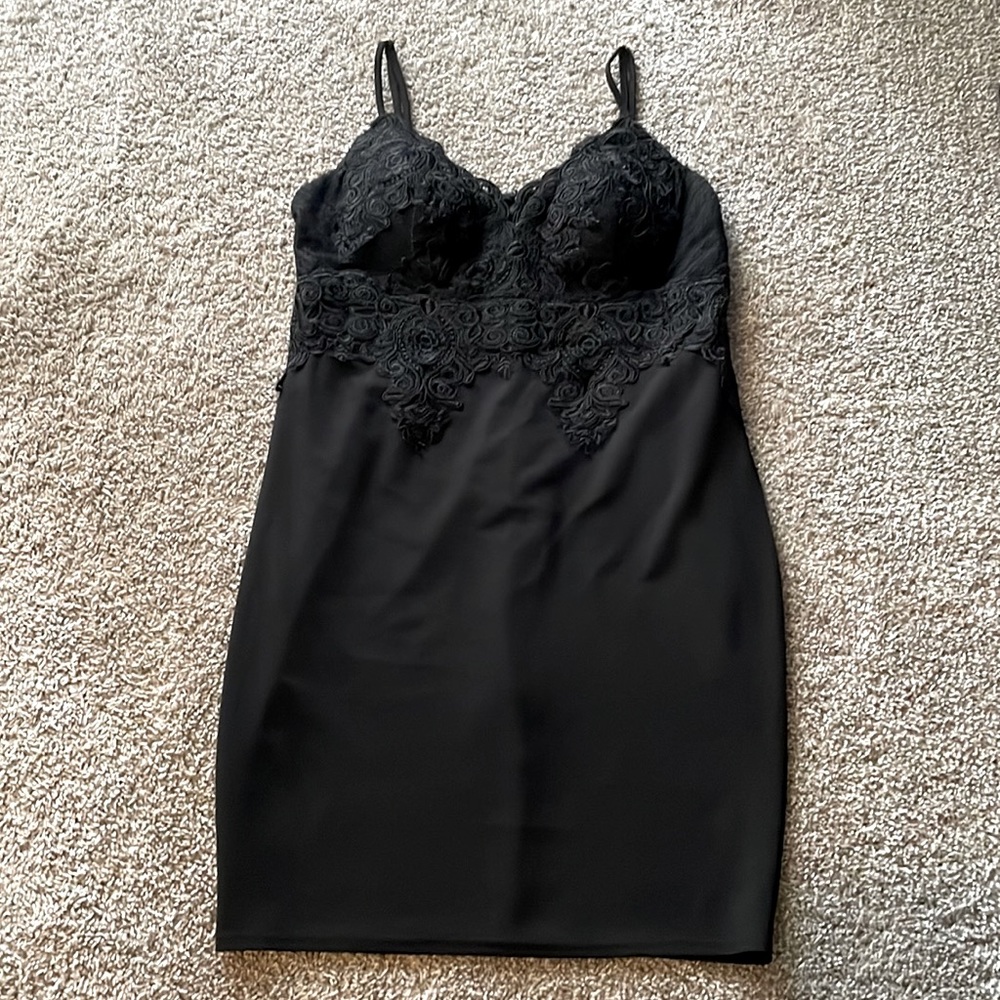 Black mini dress